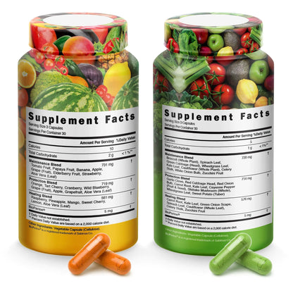 Fruits and Vegetables Supplements With BioPerine Contains 38 Fruits Vegetables