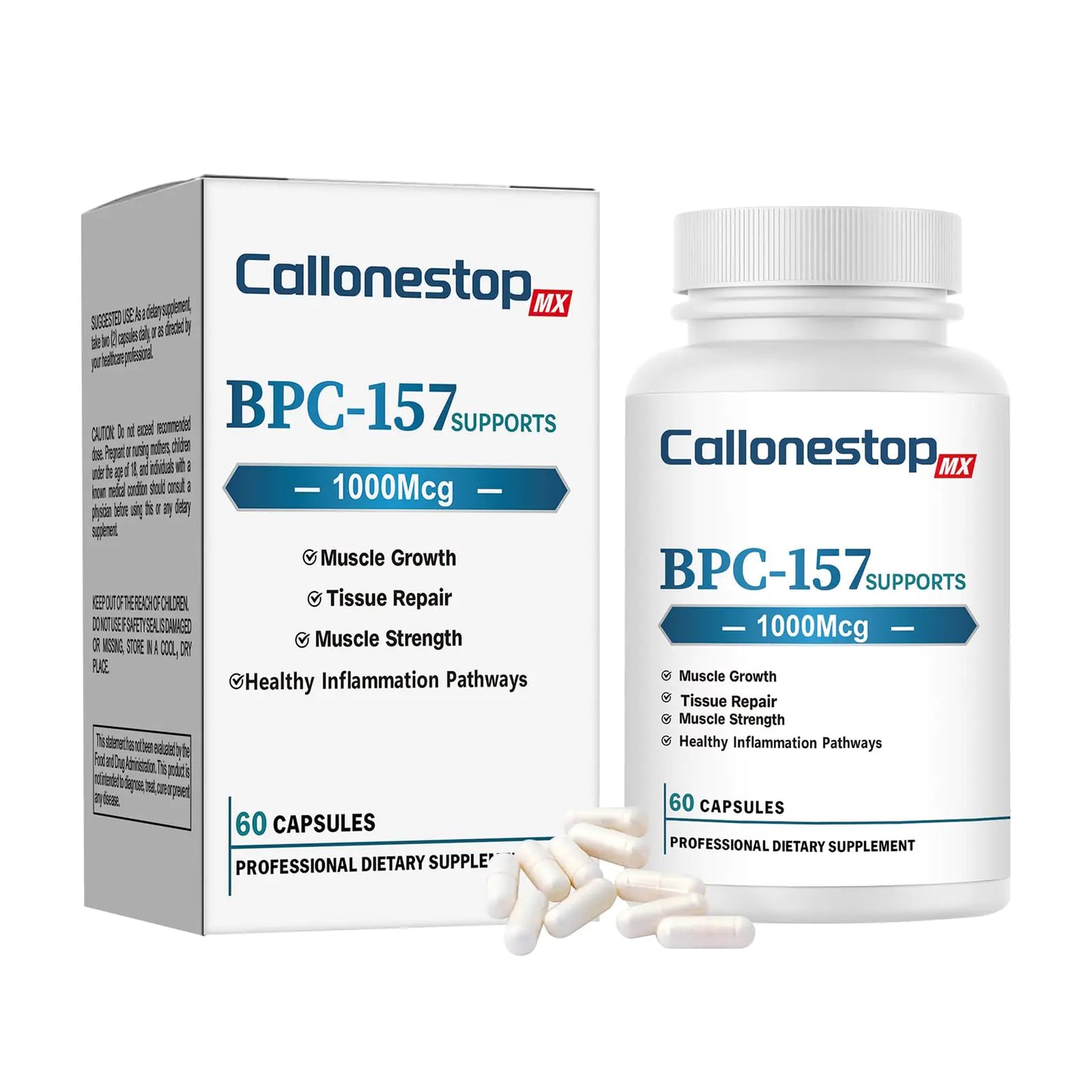 New B-pc 157 Peptide Capsules 1000mcg for Muscle & Workout Non-GMO Dairy Free Gluten Free 60 Capsules