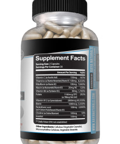 Kaya Naturals B-12 Complex | Multivitamin Supplement for Women & Men Energy and Metabolism Booster | B-Complex Vitamin with Biotin Choline Inositol Folate and Vitamin C - 30 Capsules