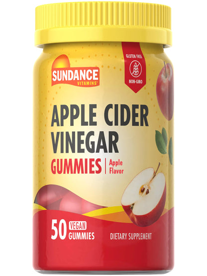 Sundance Apple Cider Vinegar Gummies | 50 Count | Apple Flavor | Vegan Non-GMO and Gluten Free Supplement