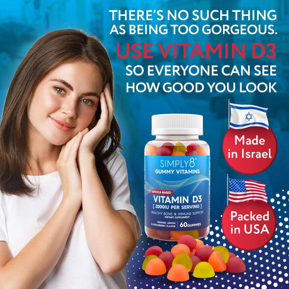 Vitamin D3 2000 IU Supports Immunity Bone Joint Health